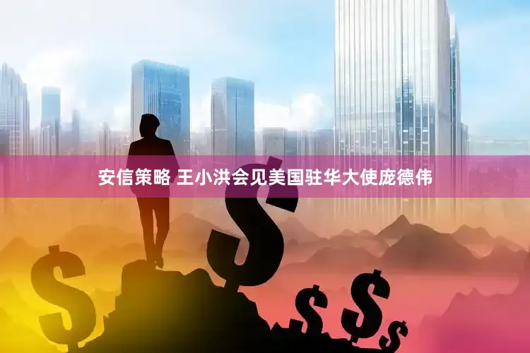 安信策略 王小洪会见美国驻华大使庞德伟
